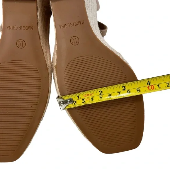 Steve Madden Submit Ankle Strap Espadrille Wedge Sandals Size 10M - Picture 14 of 16